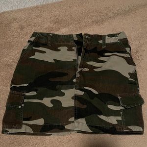 Forever 21 Camouflage Camo Mini Jean Skirt